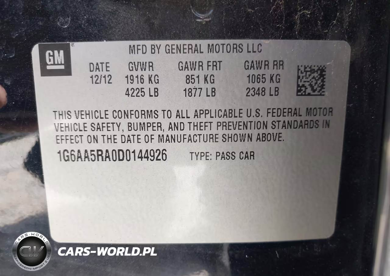 2013 Cadillac Ats Standard VIN:1G6AA5RA0D0144926 - 9