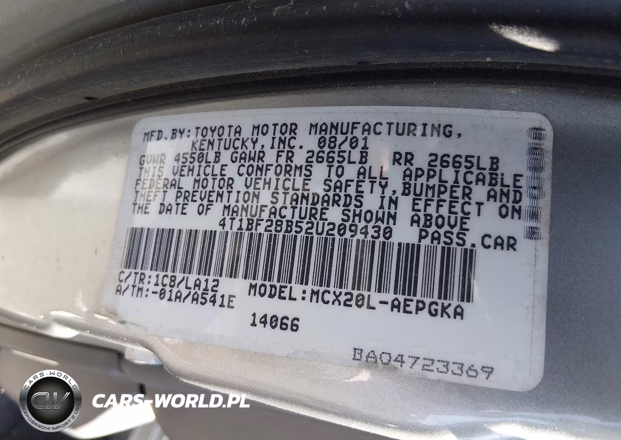 2002 Toyota Avalon Xls VIN:4T1BF28B52U209430 - 8