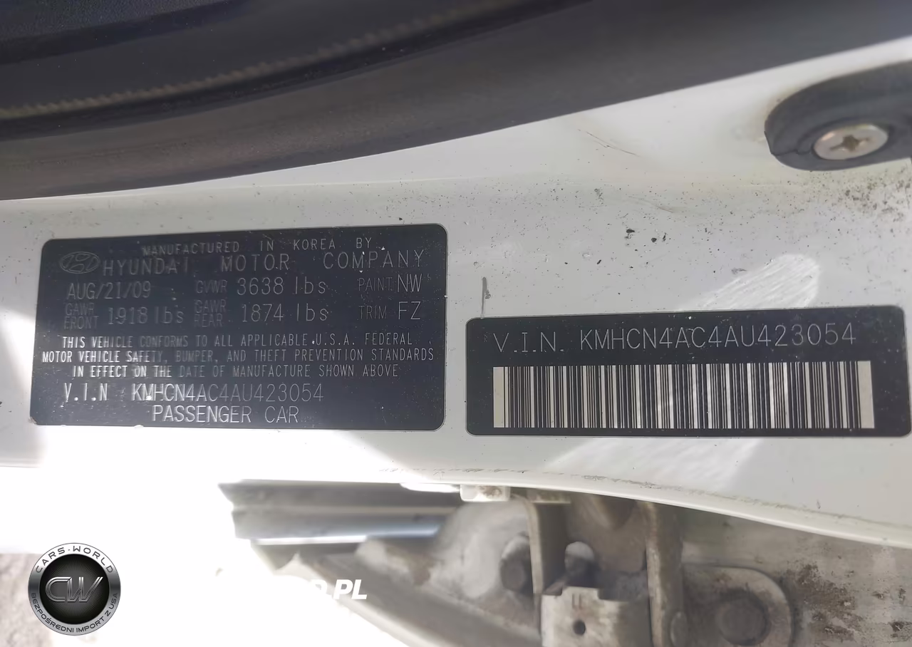2010 Hyundai Accent Gls VIN:KMHCN4AC4AU423054 - 9