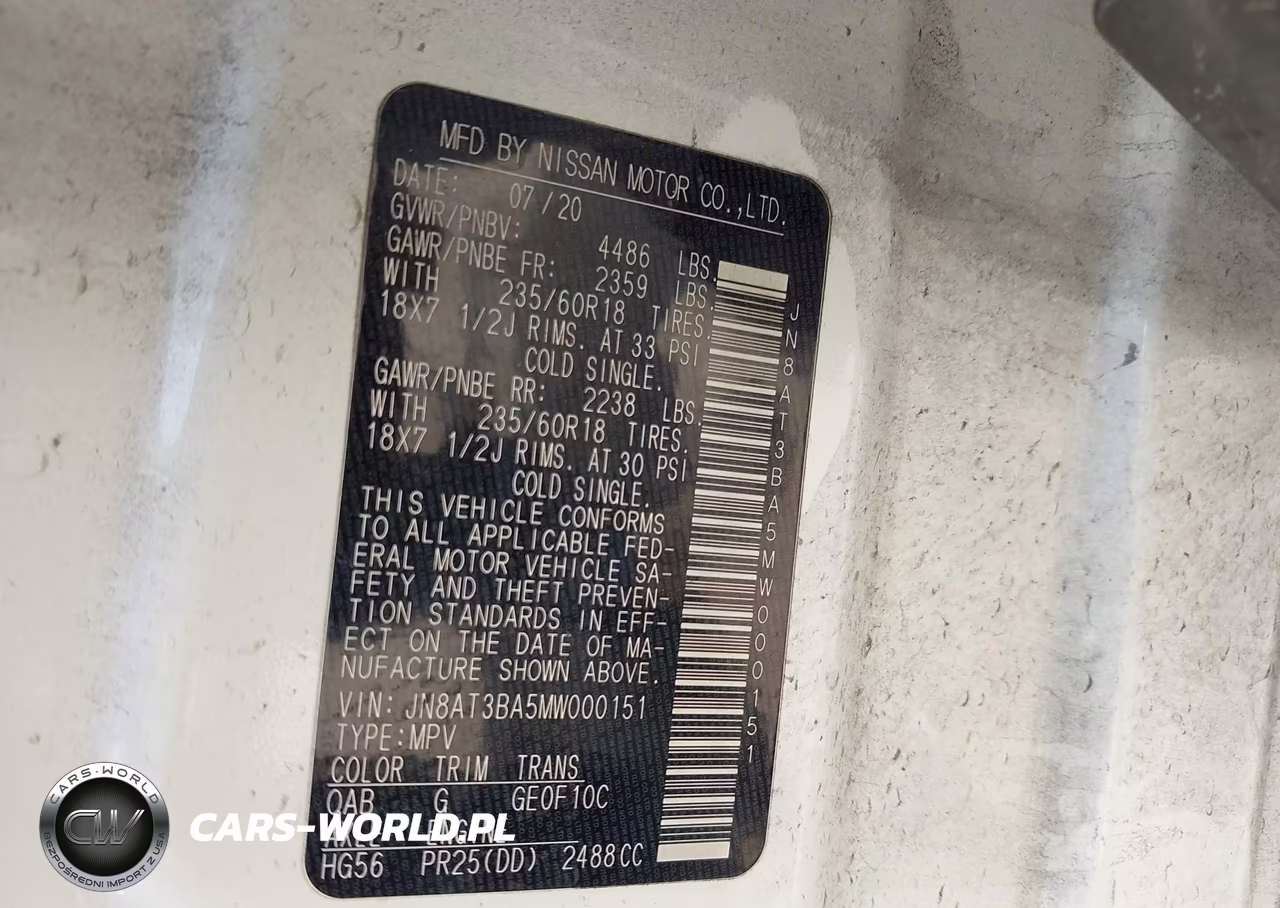 2021 Nissan Rogue Sv Fwd VIN:JN8AT3BA5MW000151 - 9