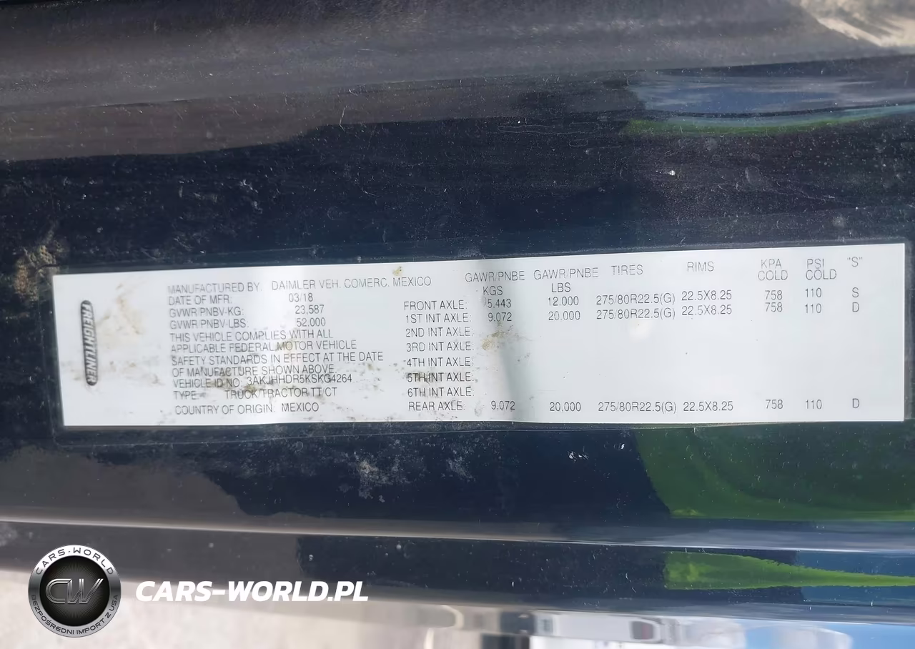 2019 Freightliner New Cascadia 126 VIN:3AKJHHDR5KSKG4264 - 8