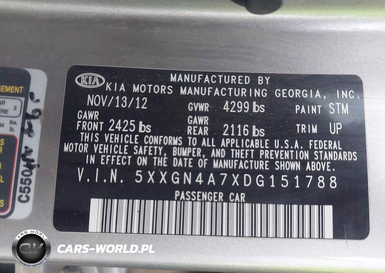 2013 Kia Optima Ex VIN:5XXGN4A7XDG151788 - 9