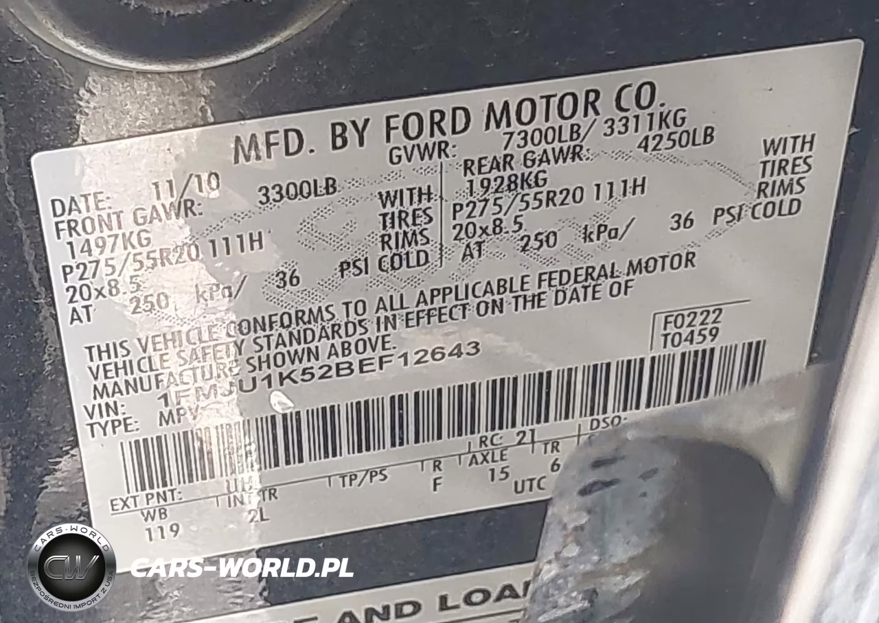 2011 Ford Expedition Limited VIN:1FMJU1K52BEF12643 - 9