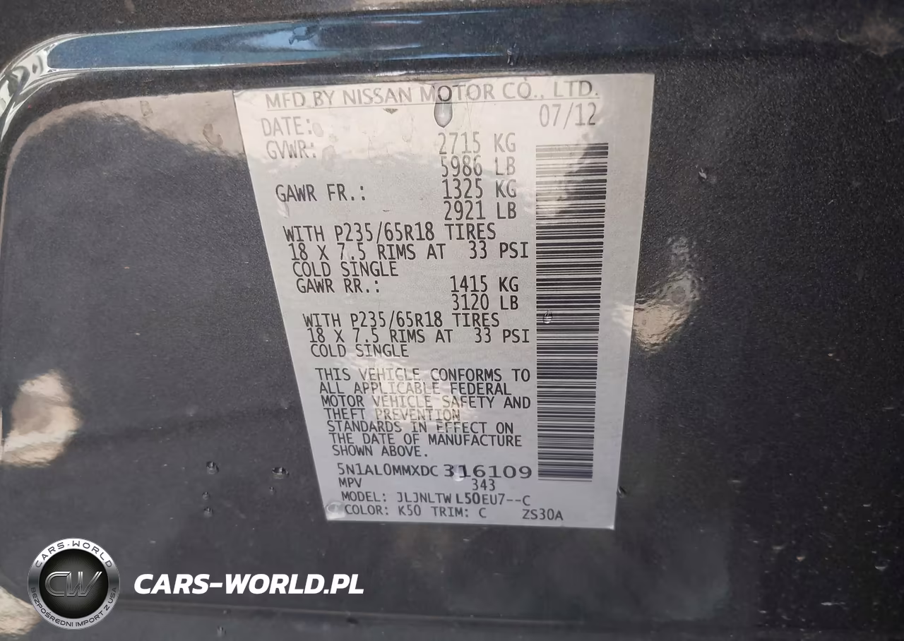 2013 Infiniti Jx35 Base VIN:5N1AL0MMXDC316109 - 9