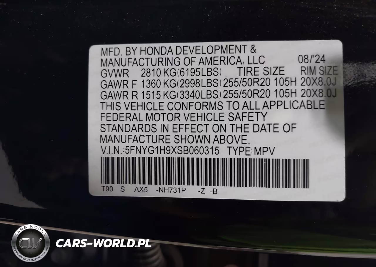 2025 Honda Pilot Black Edition VIN:5FNYG1H9XSB060315 - 9