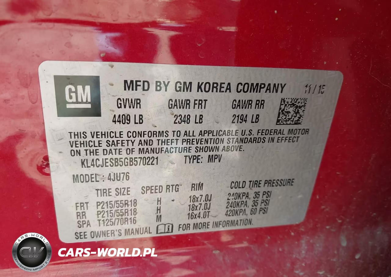 2016 Buick Encore VIN:KL4CJESB5GB570221 - 9