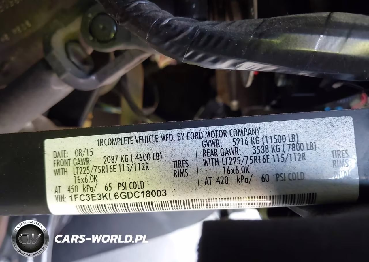 2016 Ford E-350 Stripped VIN:1FC3E3KL6GDC18003 - 9
