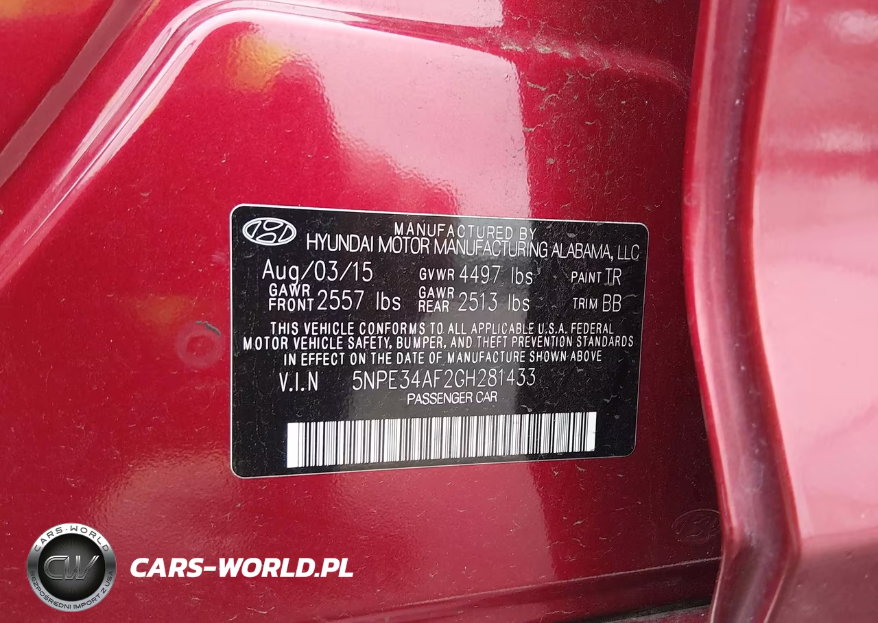 2016 Hyundai Sonata Sport VIN:5NPE34AF2GH281433 - 9