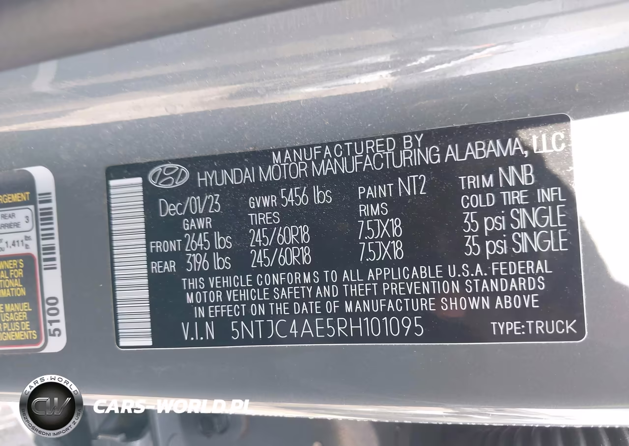 2024 Hyundai Santa Cruz Sel VIN:5NTJC4AE5RH101095 - 9