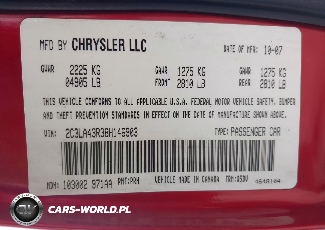 2008 Chrysler 300 Lx VIN:2C3LA43R38H146903 - 9