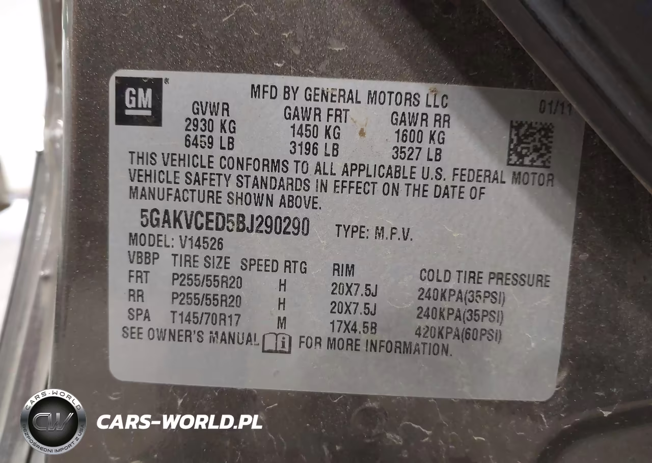 2011 Buick Enclave 2Xl VIN:5GAKVCED5BJ290290 - 9