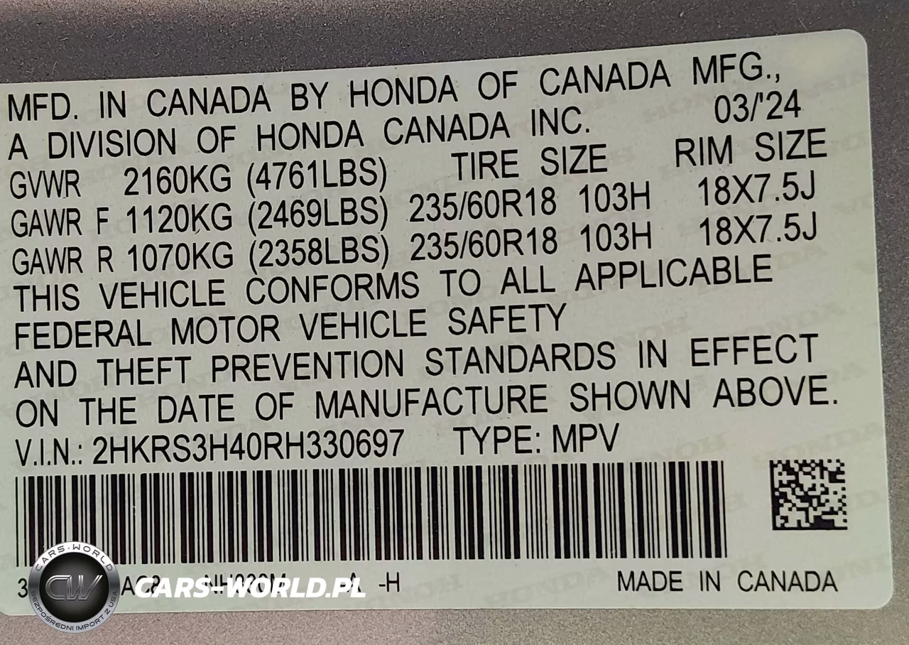 2024 Honda Cr-V Ex 2Wd VIN:2HKRS3H40RH330697 - 9