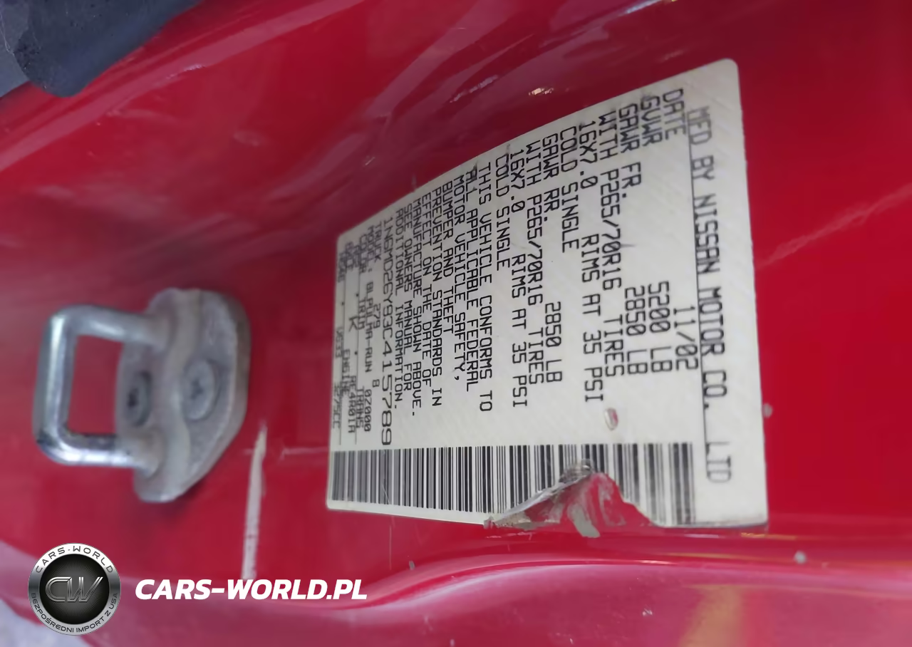 2003 Nissan Frontier Sve-V6 VIN:1N6MD26Y83C415789 - 9