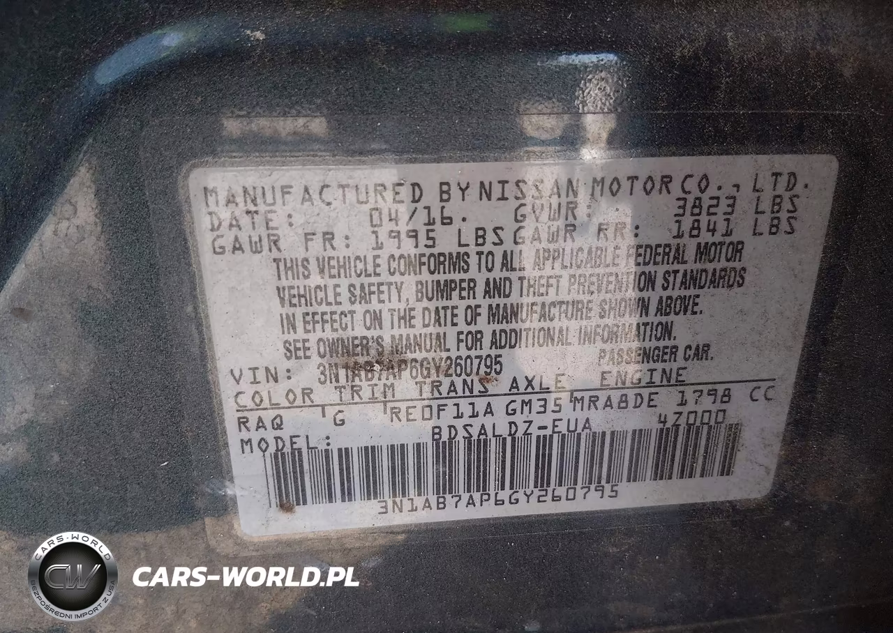 2016 Nissan Sentra Sv VIN:3N1AB7AP6GY260795 - 9