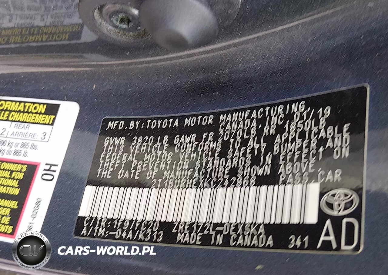 2019 Toyota Corolla Se VIN:2T1BURHEXKC242868 - 9