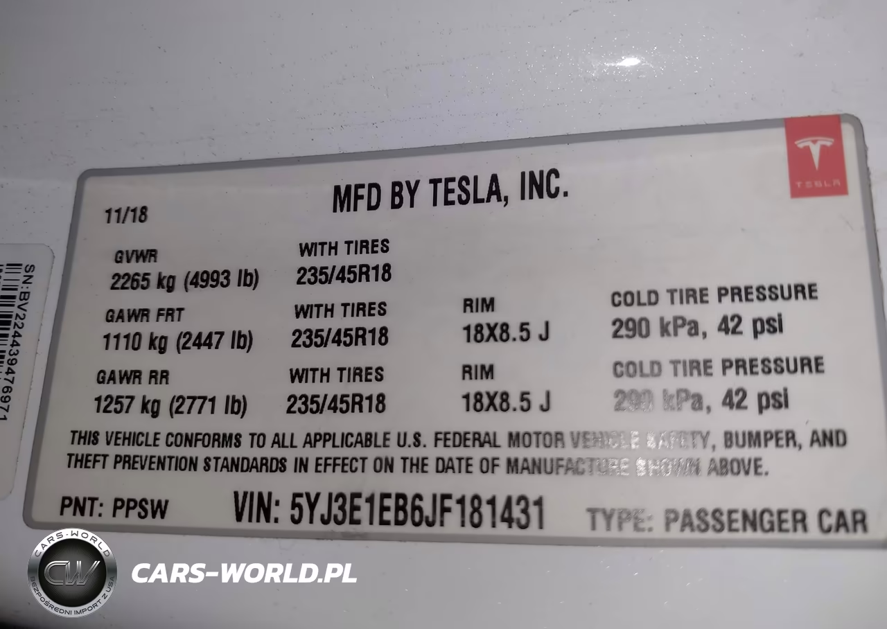 2018 Tesla Model 3 Long Range-Performance VIN:5YJ3E1EB6JF181431 - 9