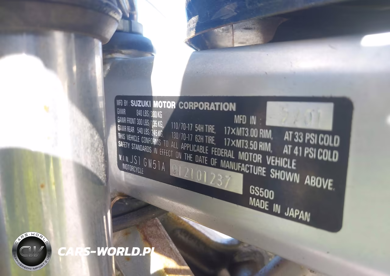 2001 Suzuki Gs500 VIN:JS1GM51A912101237 - 10