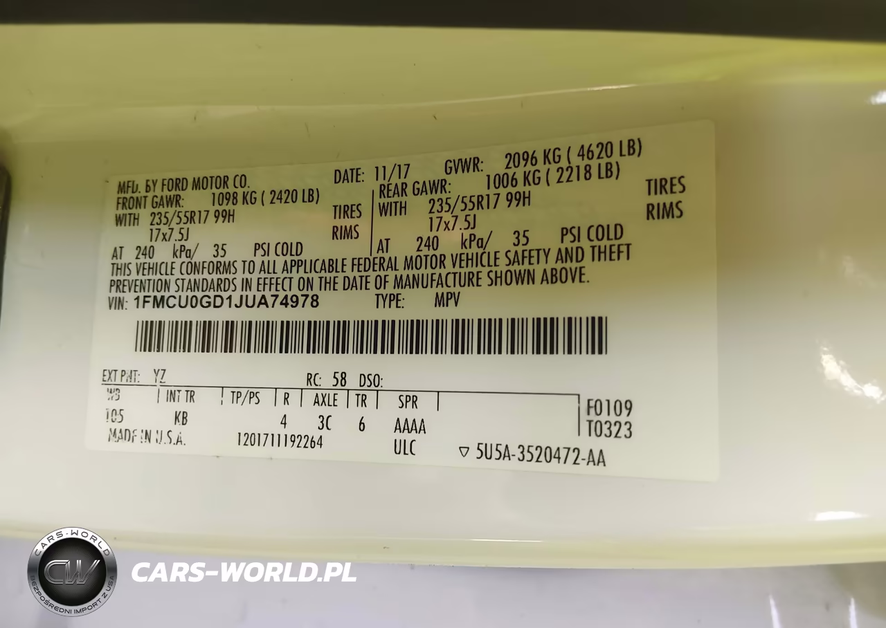 2018 Ford Escape Se VIN:1FMCU0GD1JUA74978 - 9