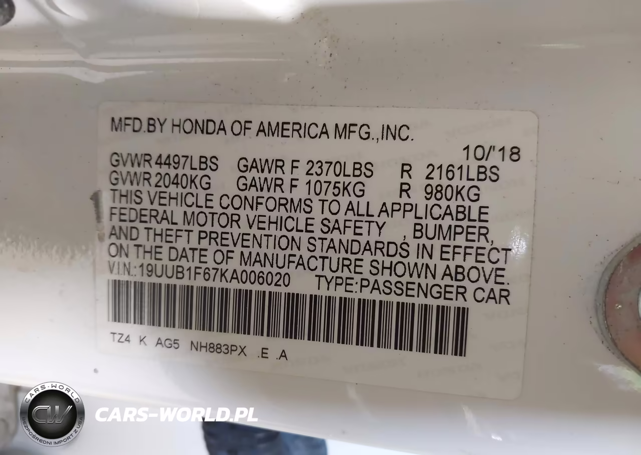 2019 Acura Tlx Tech A-Spec Pkgs VIN:19UUB1F67KA006020 - 9