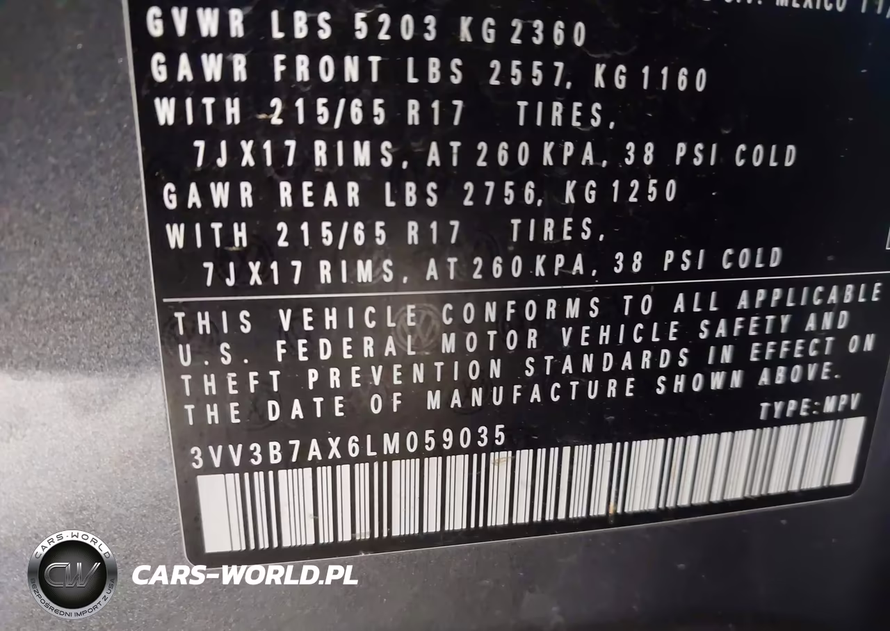 2020 Volkswagen Tiguan 2.0T Se-2.0T Se R-Line Black-2.0T Sel VIN:3VV3B7AX6LM059035 - 9