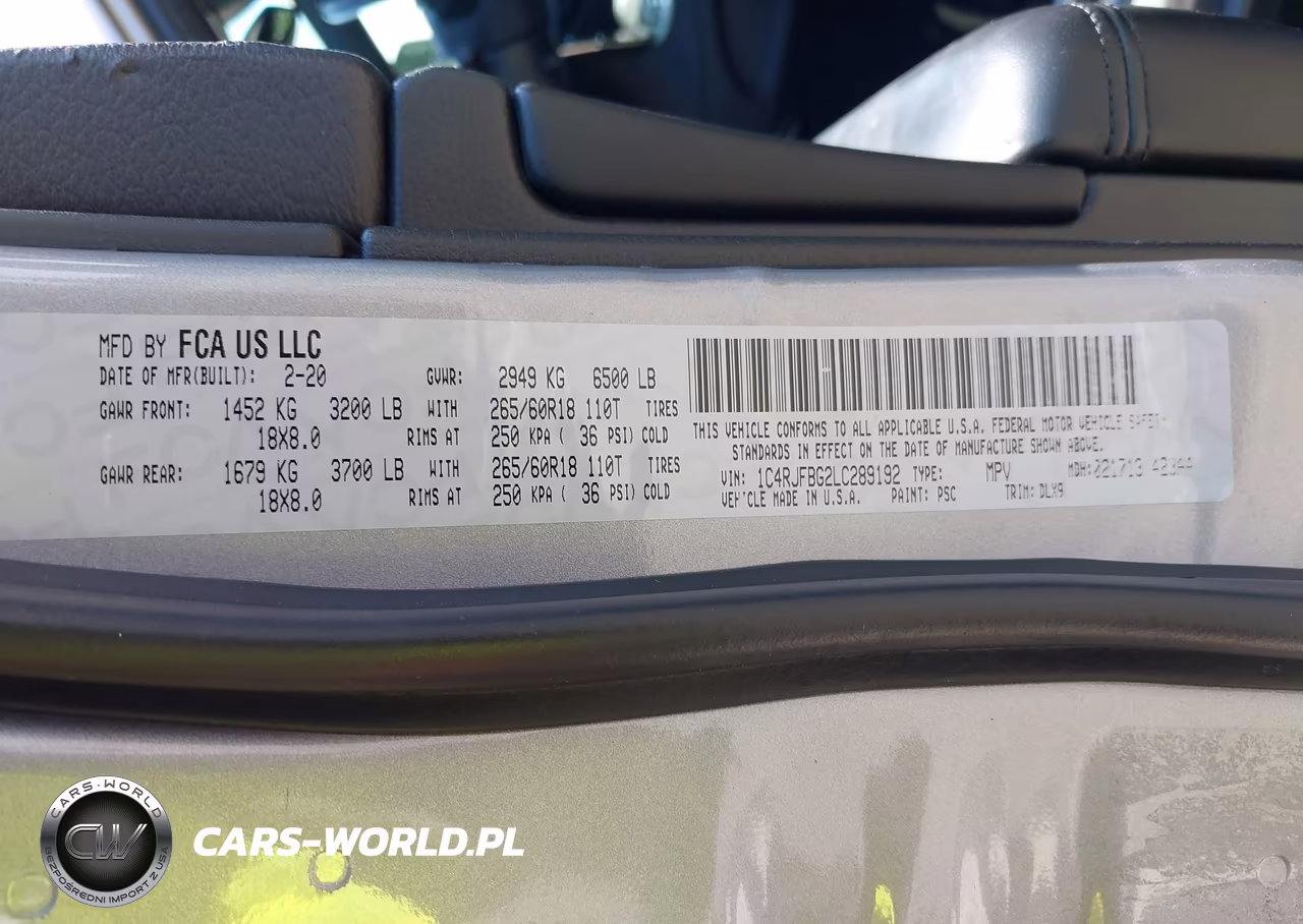 2020 Jeep Grand Cherokee Limited 4X4 VIN:1C4RJFBG2LC289192 - 9