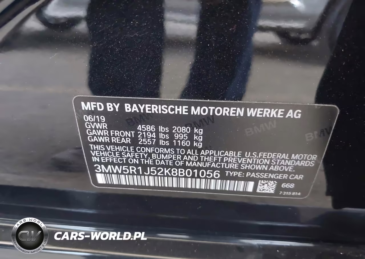 2019 BMW 330I VIN:3MW5R1J52K8B01056 - 9
