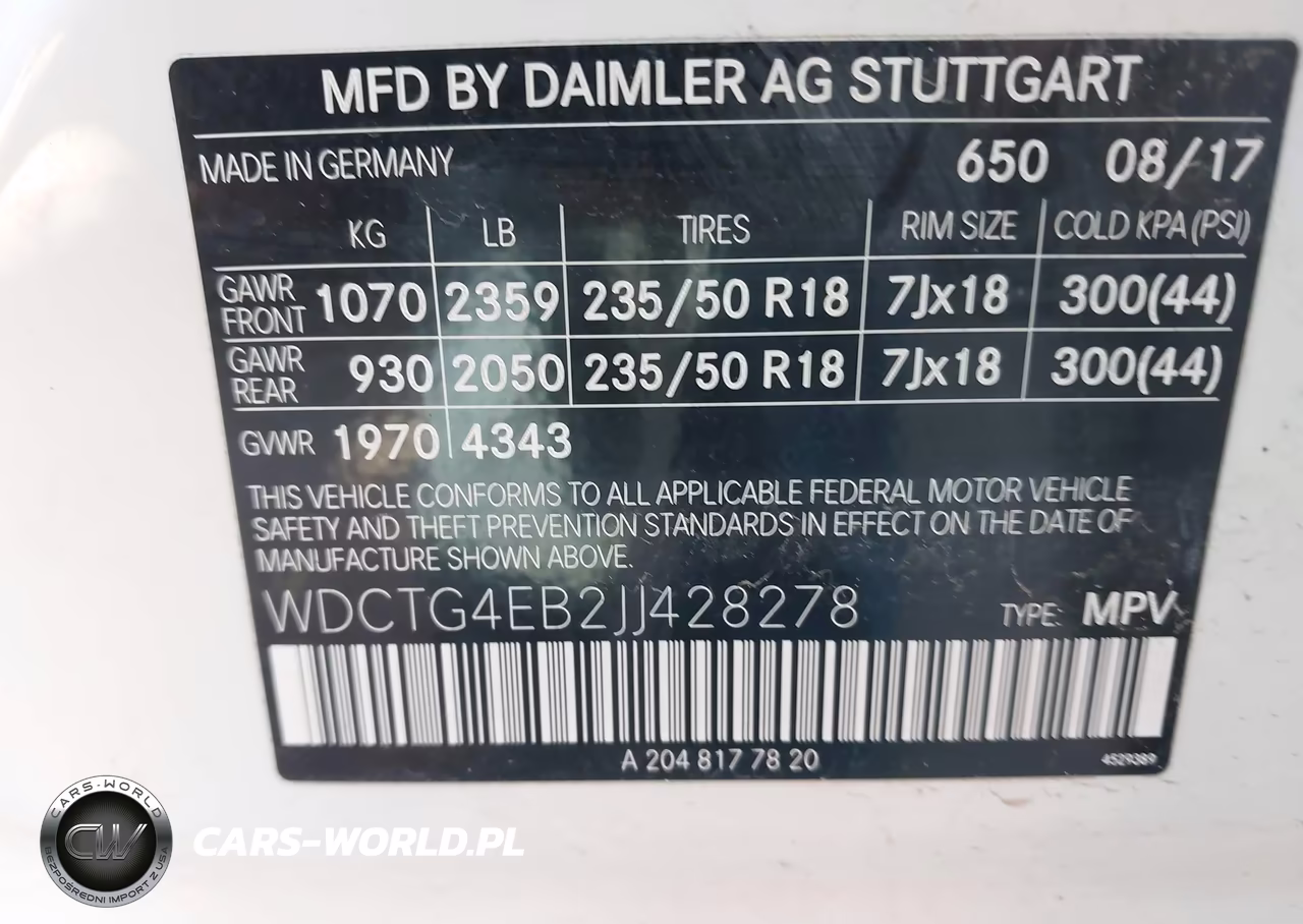 2018 Mercedes-Benz Gla 250 VIN:WDCTG4EB2JJ428278 - 9