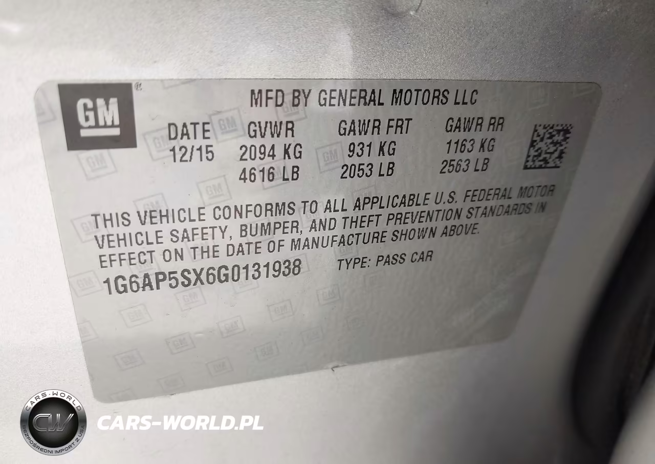 2016 Cadillac Cts Standard VIN:1G6AP5SX6G0131938 - 9