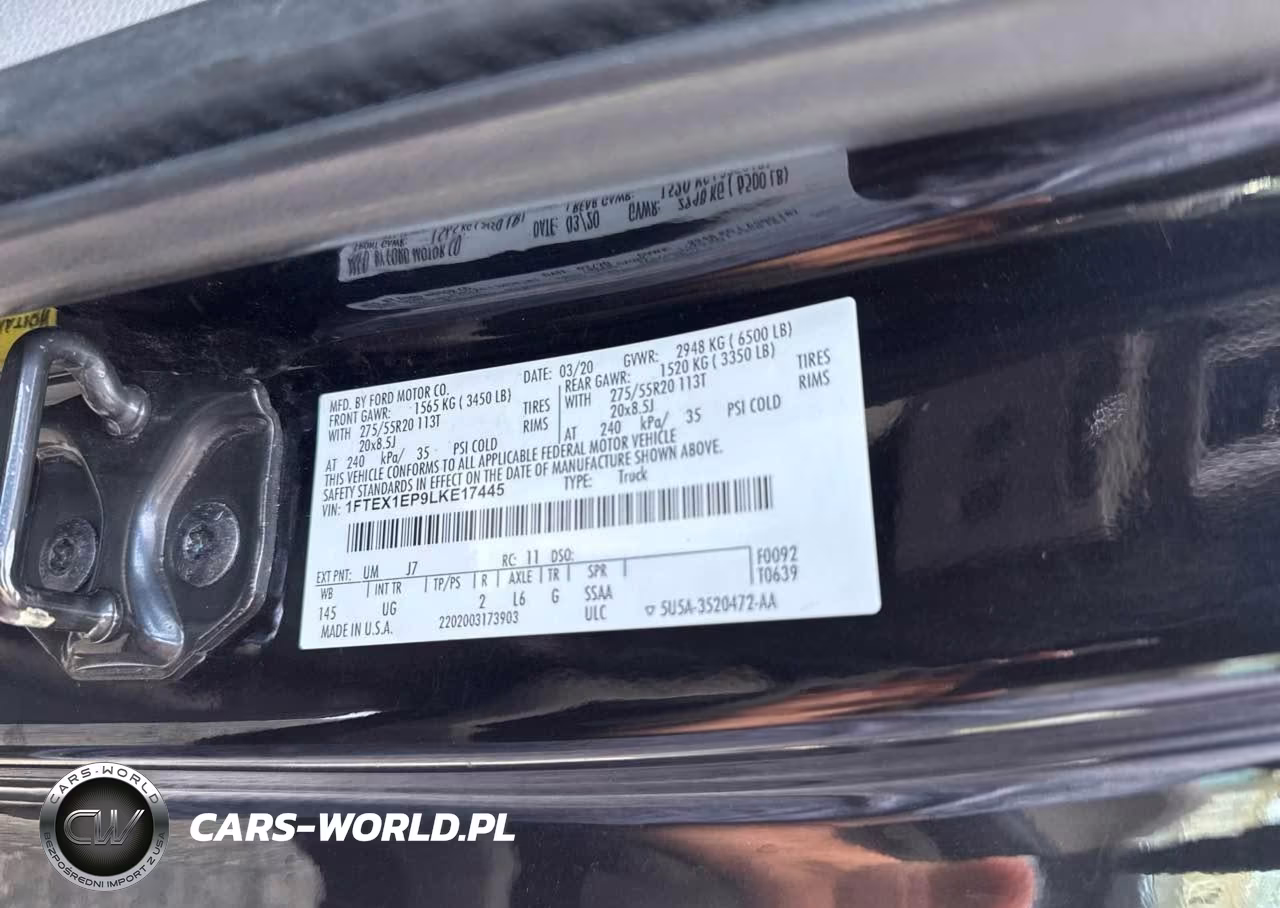 2020 Ford F150 Super Cab VIN:1FTEX1EP9LKE17445 - 9