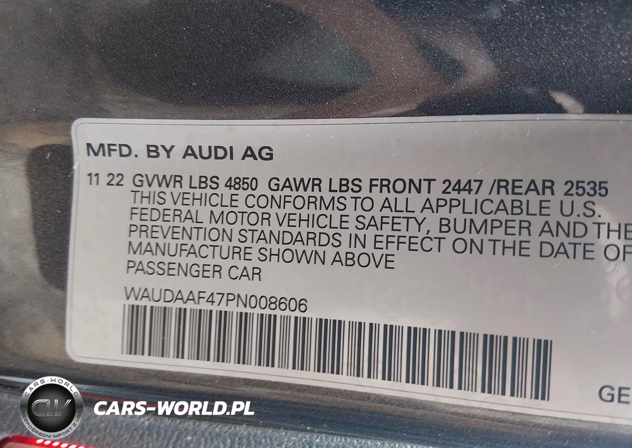2023 Audi A4 Premium 45 Tfsi S Line Quattro S Tronic VIN:WAUDAAF47PN008606 - 9