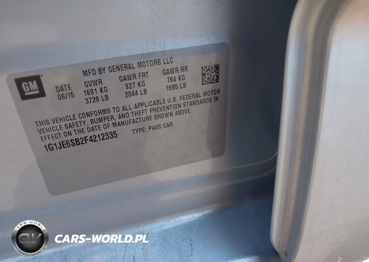 2015 Chevrolet Sonic Ltz Auto VIN:1G1JE6SB2F4212335 - 9