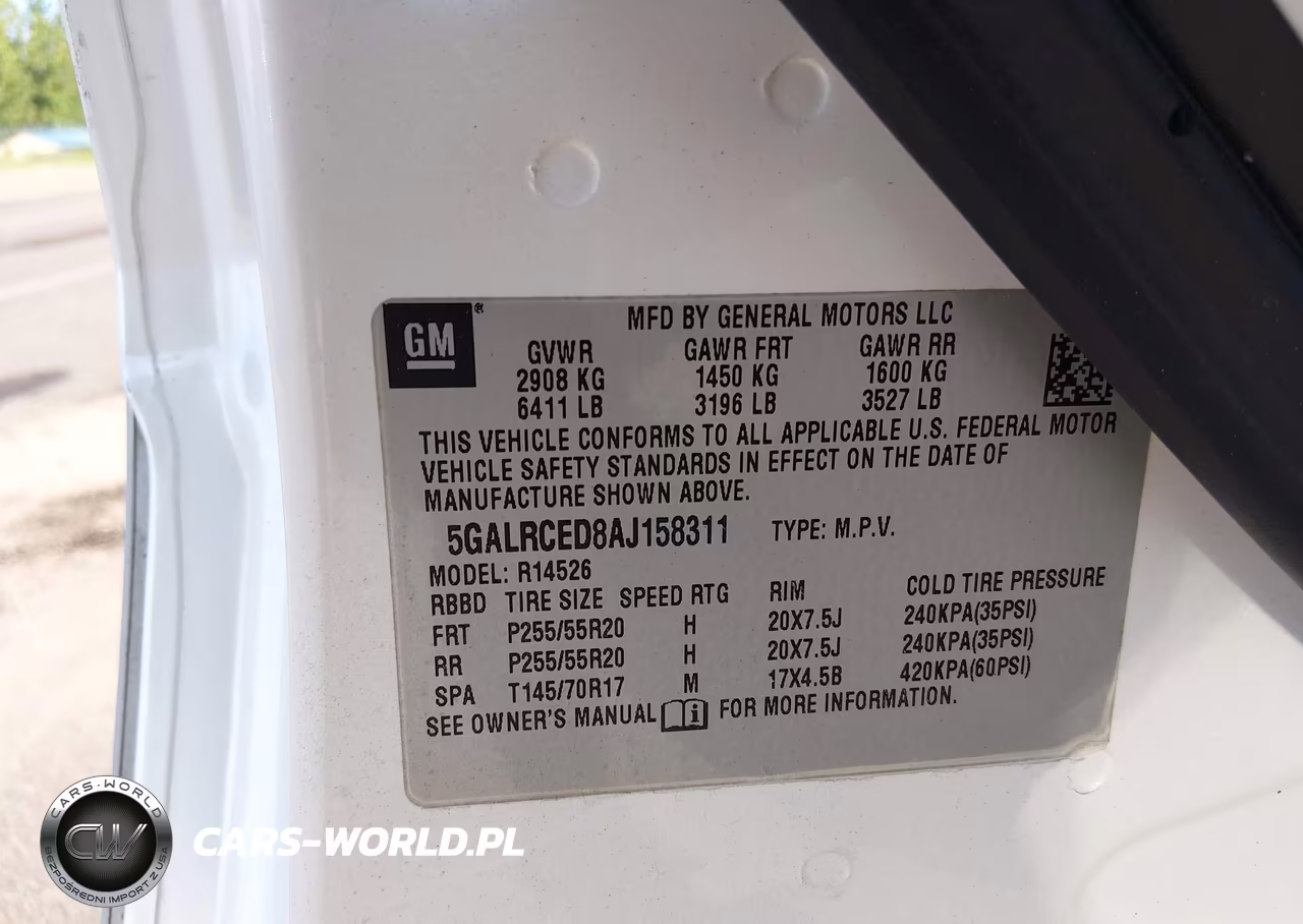 2010 Buick Enclave 2Xl VIN:5GALRCED8AJ158311 - 9