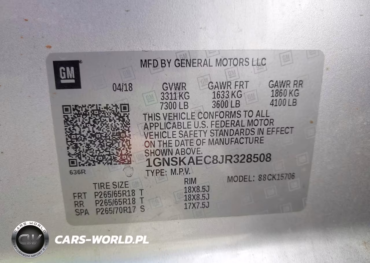 2018 Chevrolet Tahoe Ls VIN:1GNSKAEC8JR328508 - 9