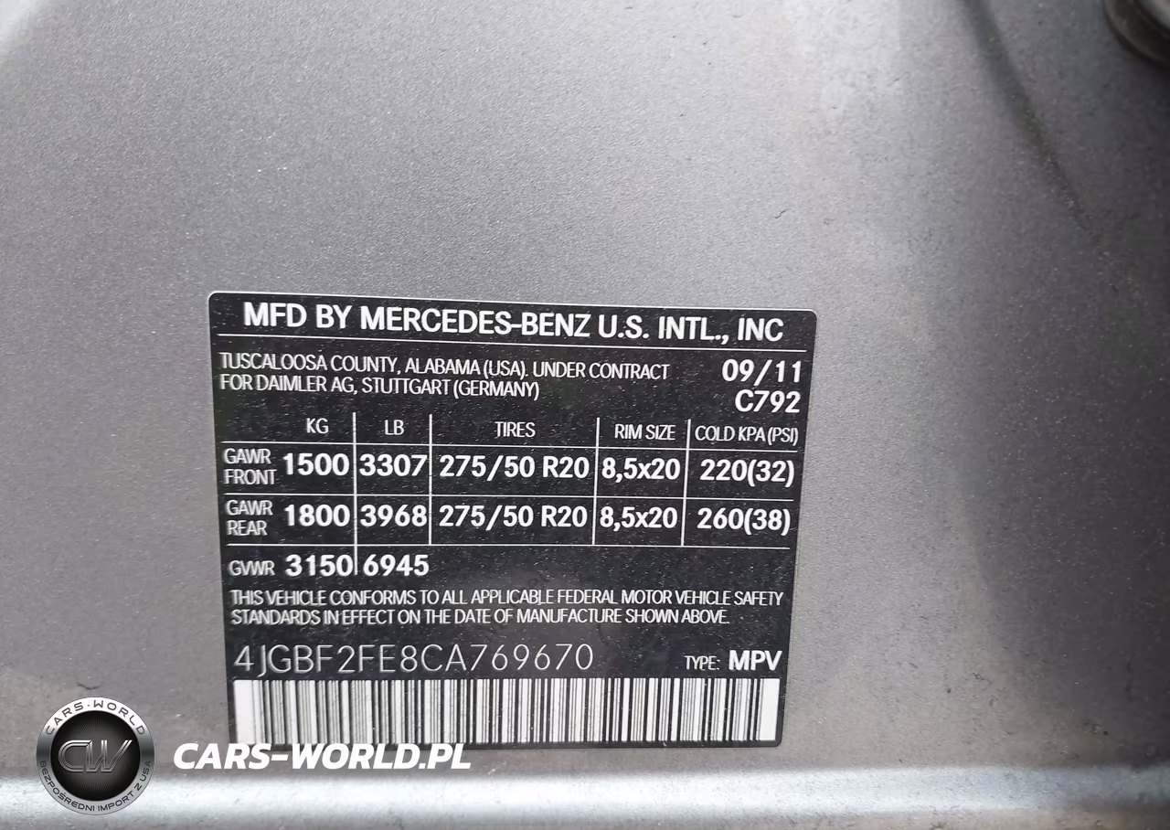 2012 Mercedes-Benz Gl 350 Bluetec 4Matic VIN:4JGBF2FE8CA769670 - 9