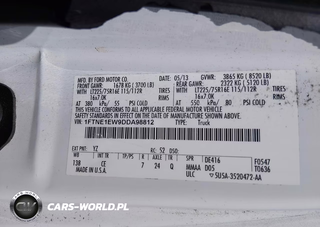 2013 Ford E-150 Commercial VIN:1FTNE1EW9DDA98812 - 9