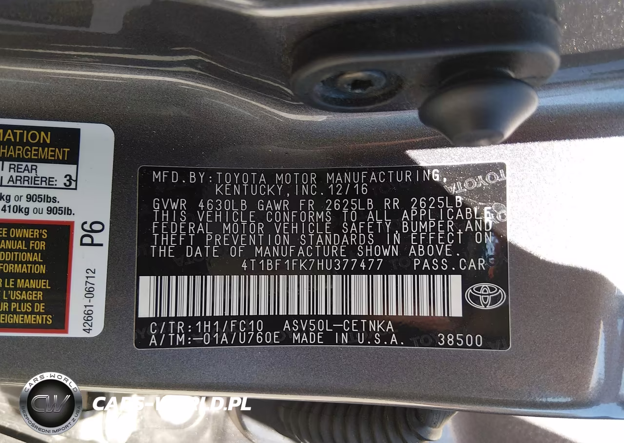 2017 Toyota Camry Le VIN:4T1BF1FK7HU377477 - 9