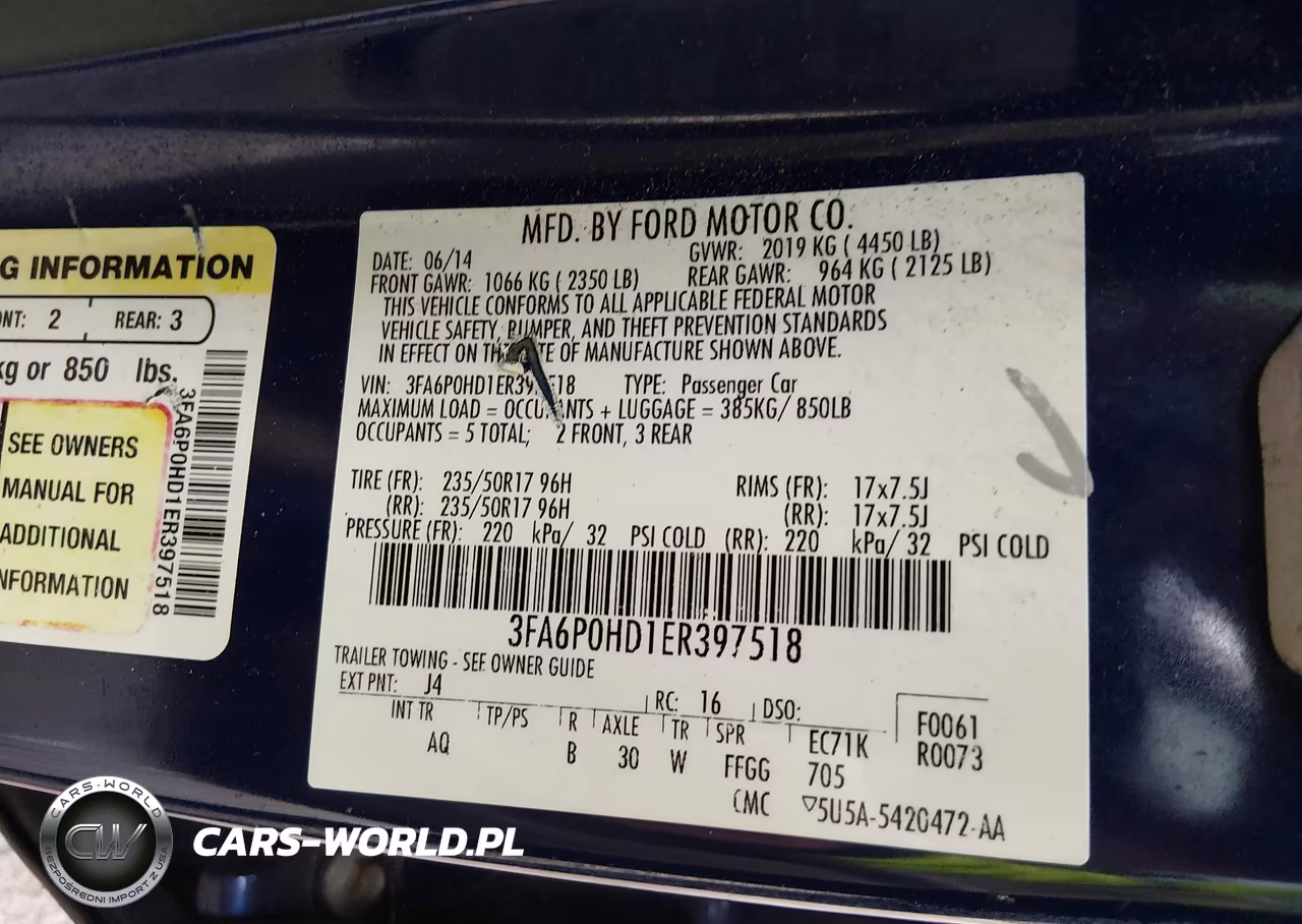 2014 FORD FUSION SE VIN:3FA6P0HD1ER397518 - 9