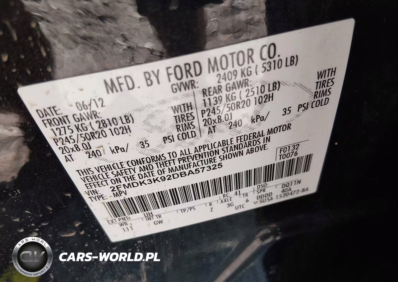 2013 Ford Edge Limited VIN:2FMDK3K92DBA57325 - 9