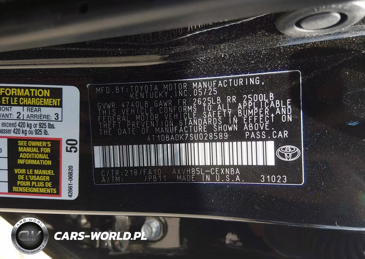 2025 Toyota Camry Le VIN:4T1DBADK7SU028589 - 9