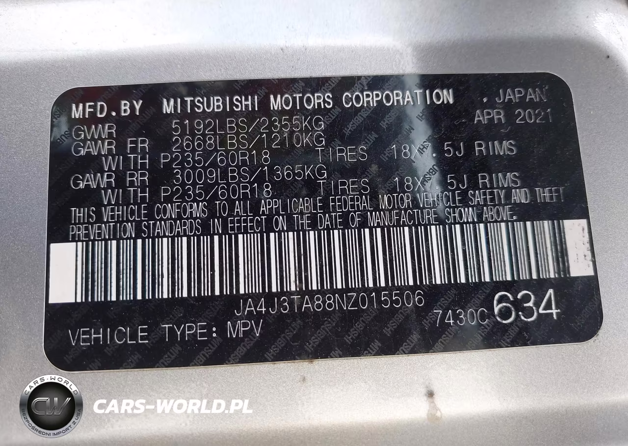 2022 Mitsubishi Outlander Es 2.5 2Wd VIN:JA4J3TA88NZ015506 - 9