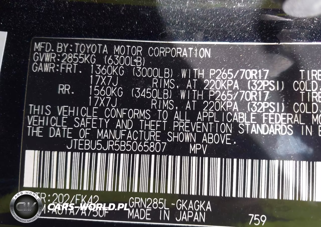 2011 Toyota 4Runner Sr5 V6 VIN:JTEBU5JR5B5065807 - 9