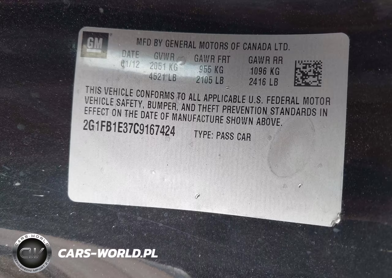 2012 Chevrolet Camaro 1Lt VIN:2G1FB1E37C9167424 - 9