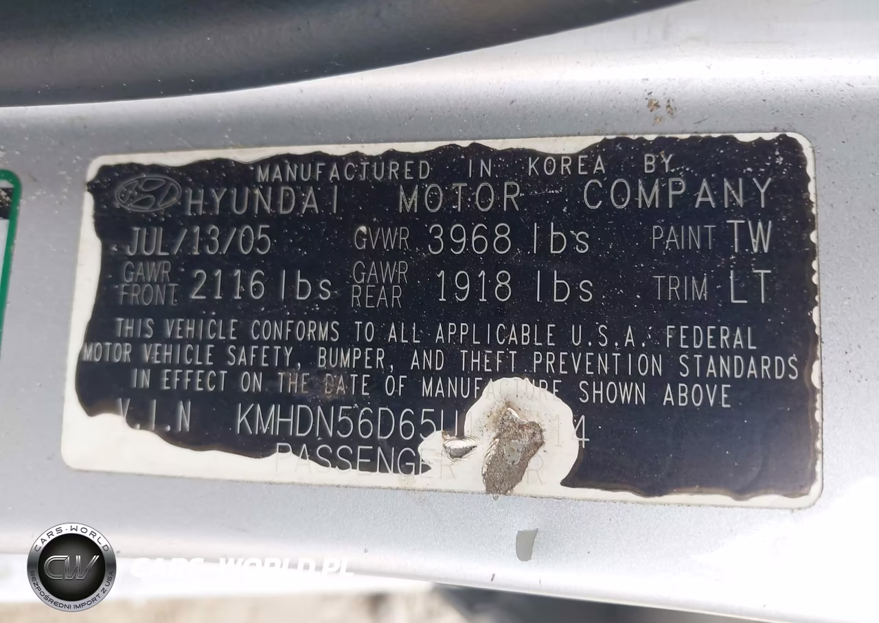 2005 Hyundai Elantra Gls-Gt VIN:KMHDN56D65U175214 - 9