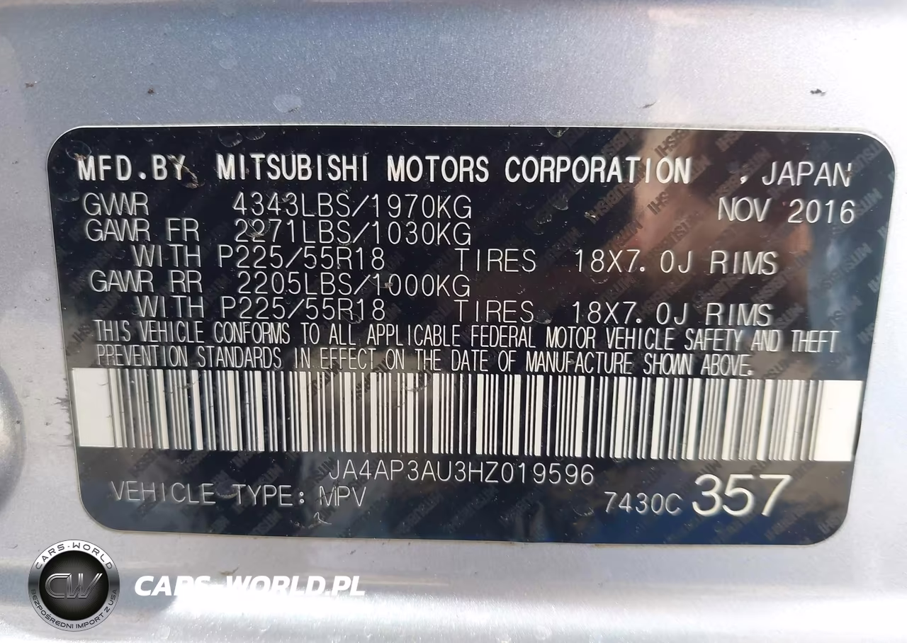2017 Mitsubishi Outlander Sport 2.0 Es-2.0 Le VIN:JA4AP3AU3HZ019596 - 9