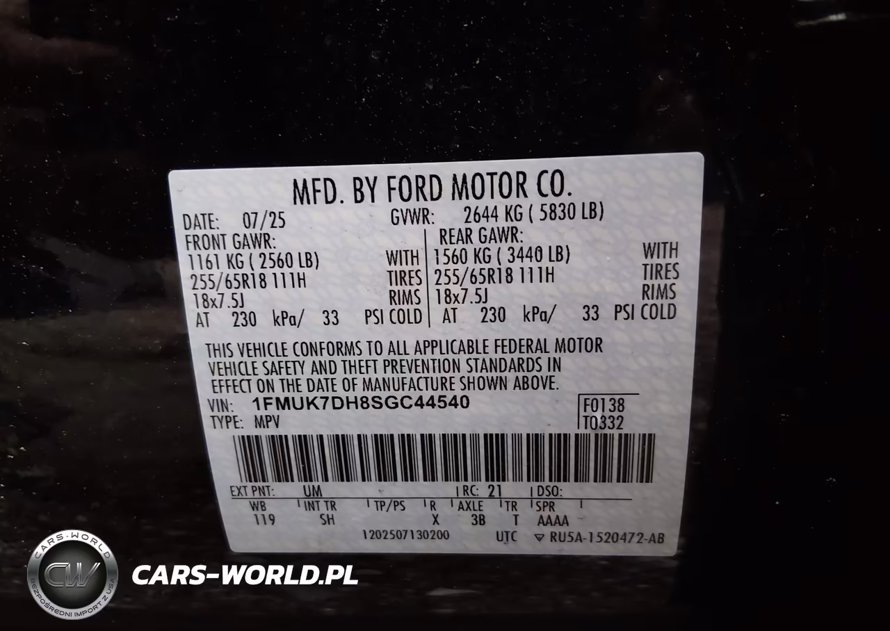 2025 Ford Explorer Active VIN:1FMUK7DH8SGC44540 - 9