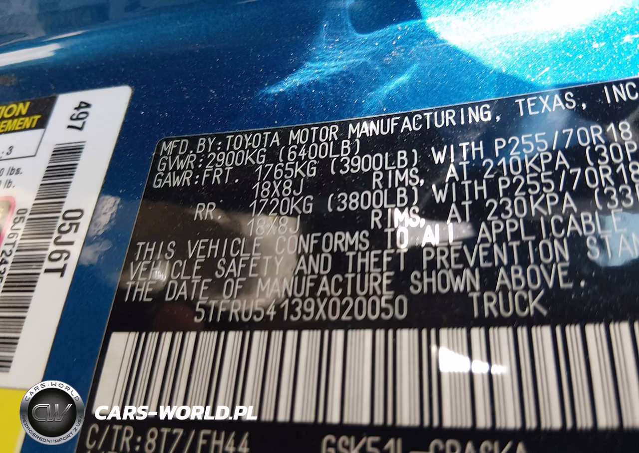 2009 Toyota Tundra Grade V6 VIN:5TFRU54139X020050 - 9