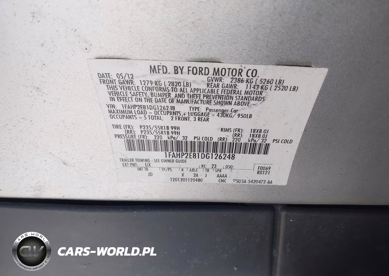2013 Ford Taurus Sel VIN:1FAHP2E81DG126248 - 9