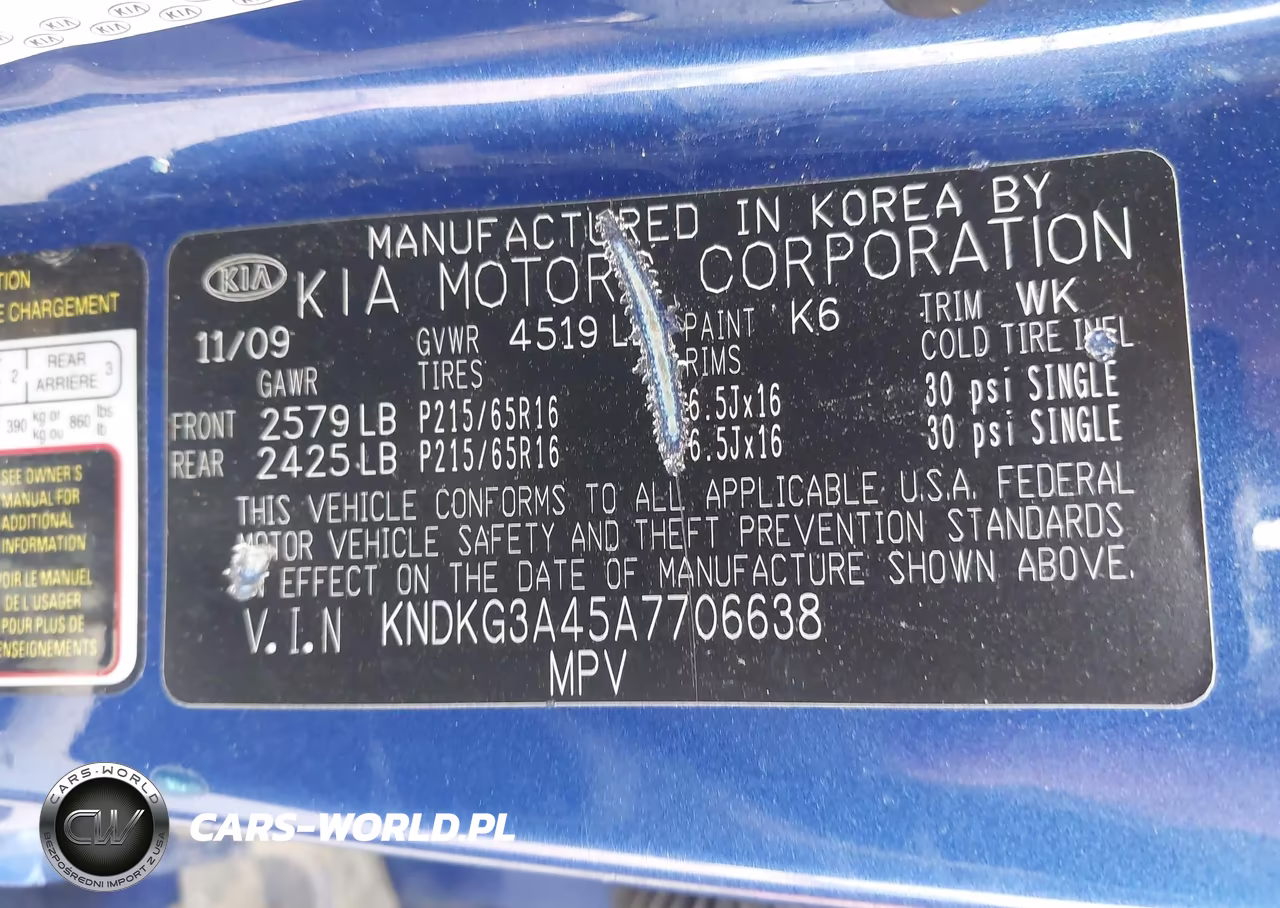 2010 Kia Sportage Lx VIN:KNDKG3A45A7706638 - 9