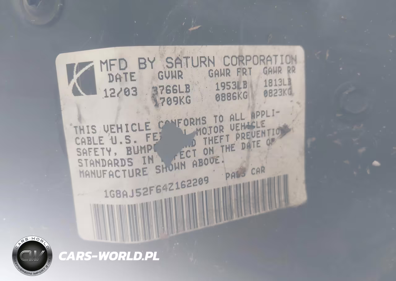 2004 Saturn Ion Ion 2 VIN:1G8AJ52F64Z162209 - 9