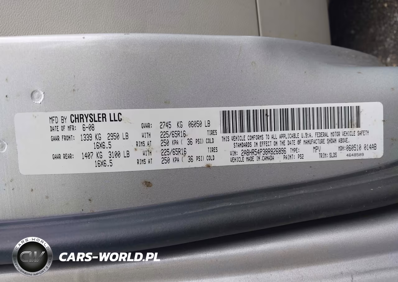 2008 Chrysler Town & Country Touring VIN:2A8HR54P38R826896 - 9